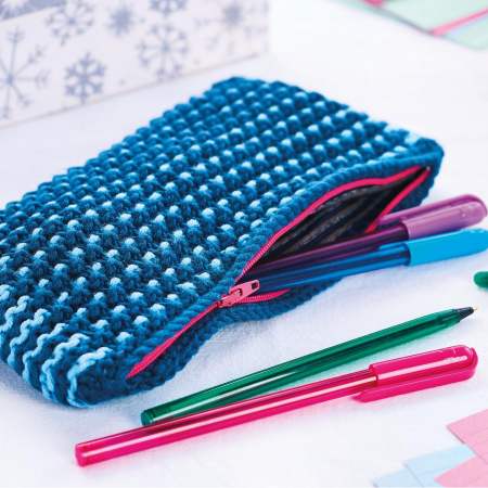 Two-Tone Pencil Case Knitting Pattern Knitting Pattern