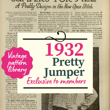 Vintage Pattern: Classic Jumper Design Knitting Pattern