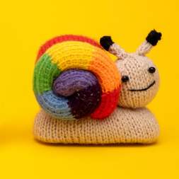 Chocolate Orange Knitted Covers: Rainbow Snail Knitting Pattern Knitting Pattern