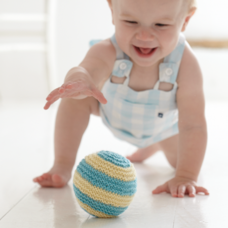 Baby’s Rattle Ball Knitting Pattern