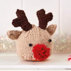 Rudolph Chocolate Orange Cover Knitting Pattern