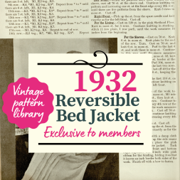 Vintage Pattern: Bed Jacket Knitting Pattern