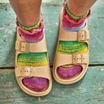 Self-striping ankle socks Knitting Pattern