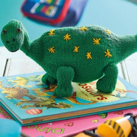 Simple Dinosaur Toy Knitting Pattern