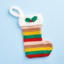 Striped Christmas Stocking Knitting Pattern
