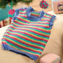 Stripy Baby Tank Top Knitting Pattern