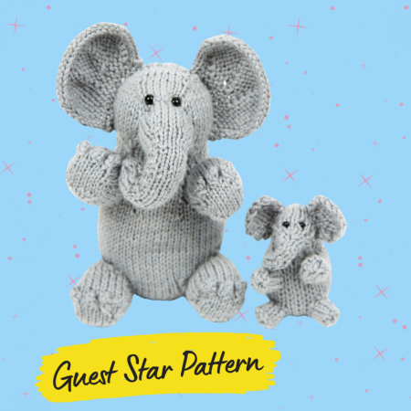 VIP Sue Stratford Pattern: Easy Elephant Family Knitting Pattern