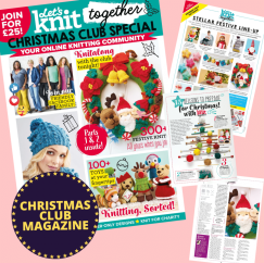Let’s Knit Together’s Christmas Club Magazine 2021 Knitting Pattern