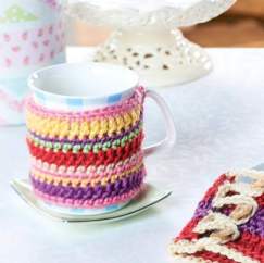 Cheerful Crochet Teacosy, Mug Cosy and Coasters Knitting Pattern