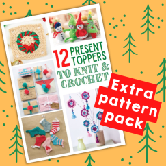 12 Present Toppers to Knit and Crochet Knitting Pattern