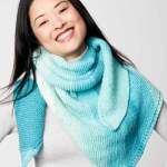 Caron Basic Triangle Shawl Knitting Pattern