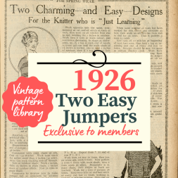 Vintage Pattern: Two Easy Jumpers Knitting Pattern