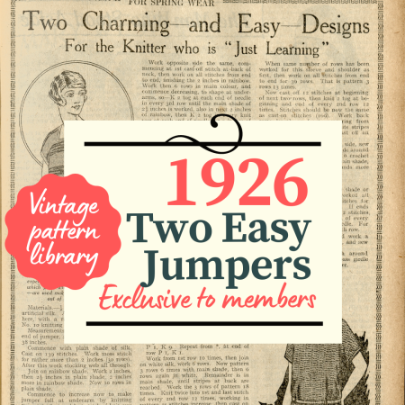 Vintage Pattern: Two Easy Jumpers Knitting Pattern