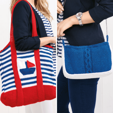 2 Nautical Bags Knitting Pattern