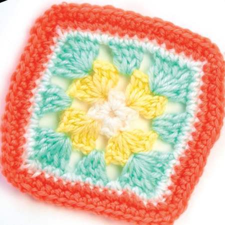 Peach Granny Square crochet Pattern