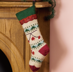 Caron Christmas Stocking Knitting Pattern