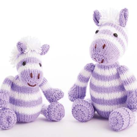 Cute Zebra Pair Knitting Pattern