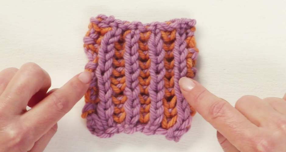 How To Work Two-colour Brioche Stitch