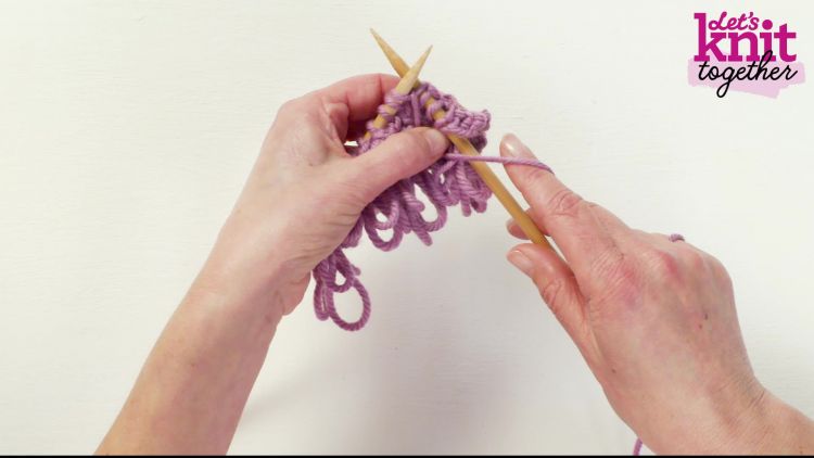 How To Work Loop Stitch Knitting Video